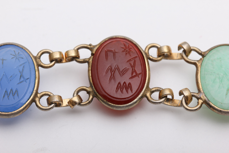 Scarab Style Bracelet and Brooch