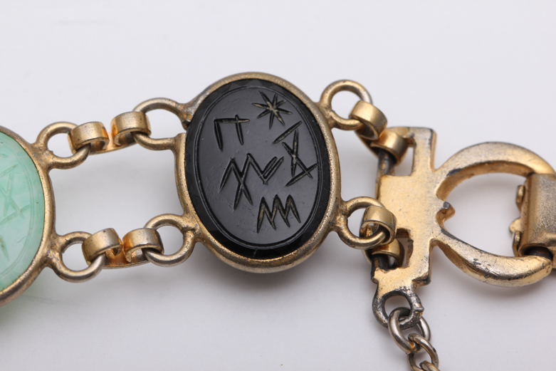 Scarab Style Bracelet and Brooch