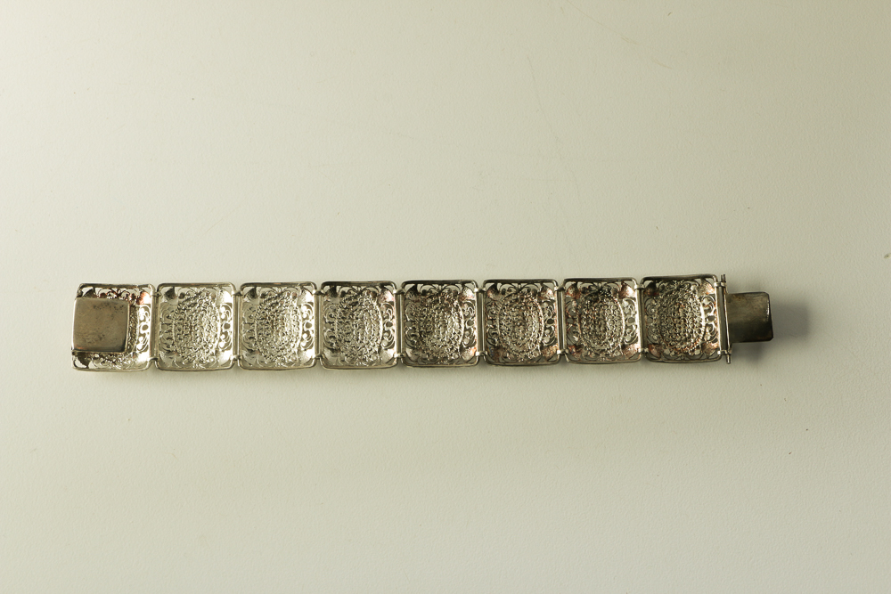 Egyptian 800 Silver Coin Bracelet