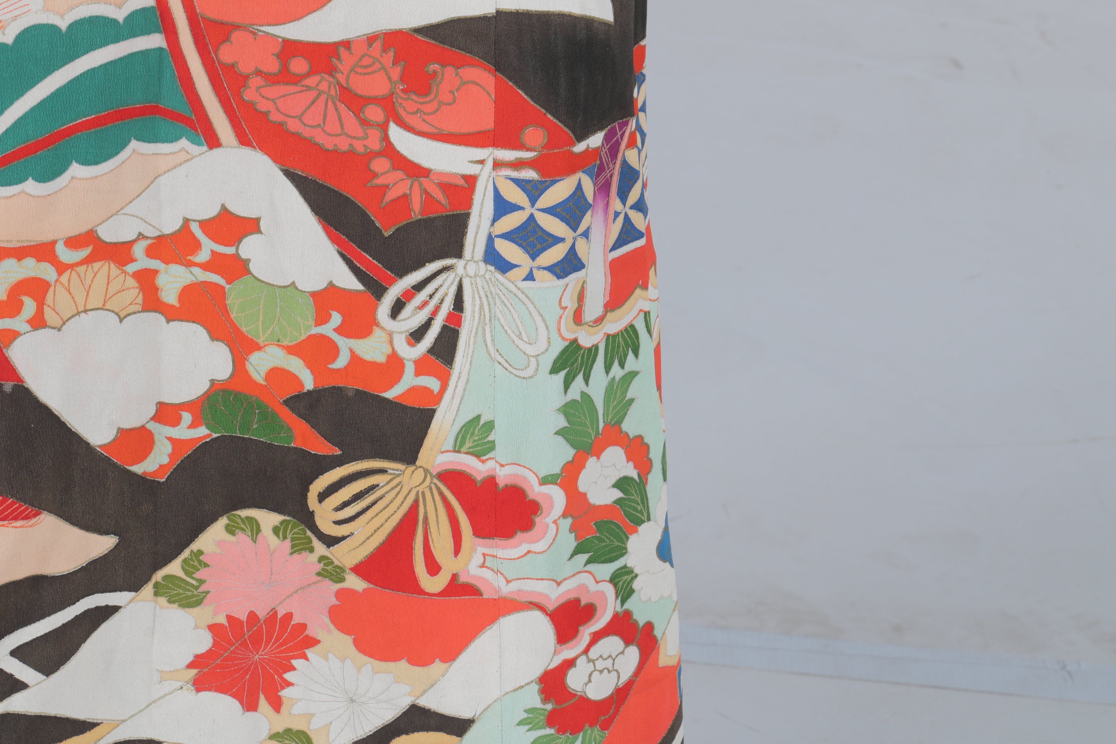 Black Dress with Japanese Motifs
