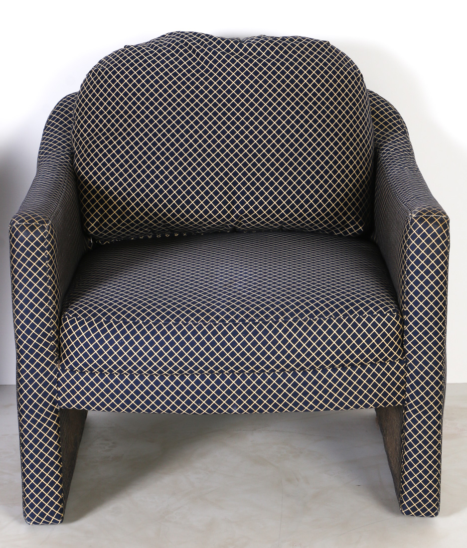 Navy Modern Upholstered Arm Chairs