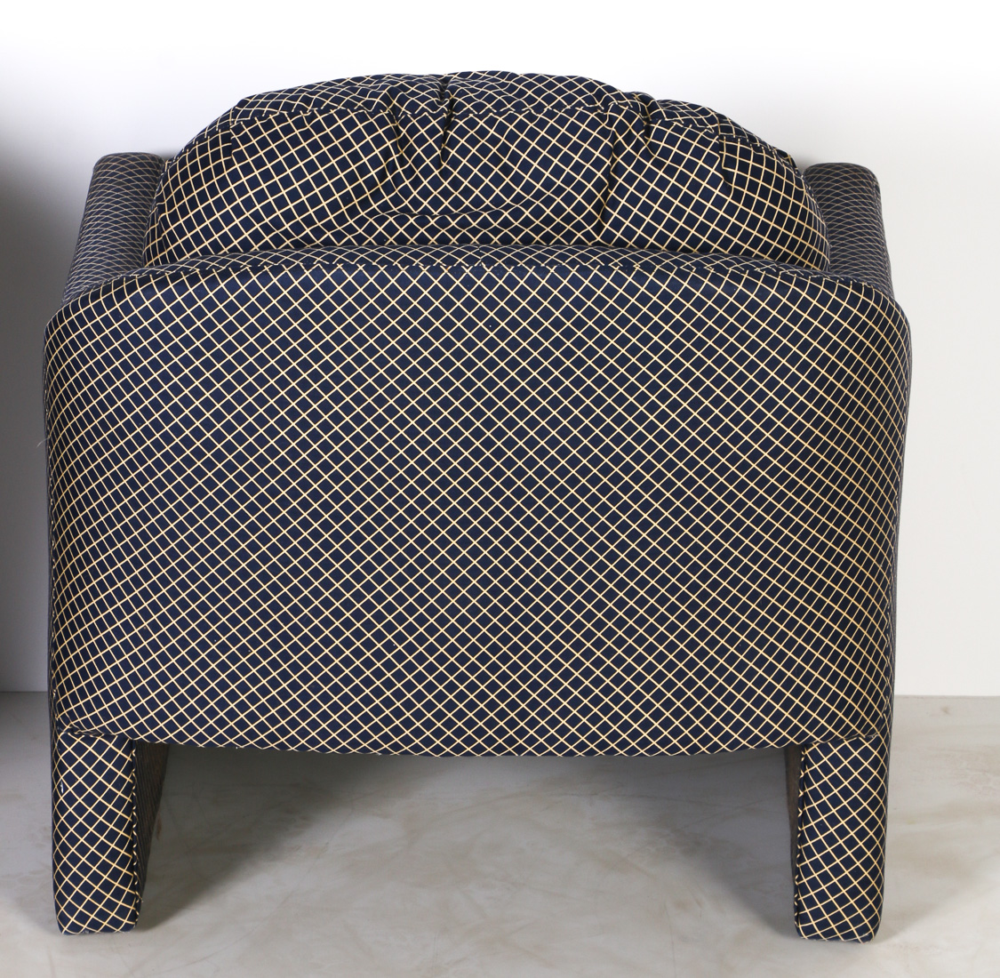 Navy Modern Upholstered Arm Chairs