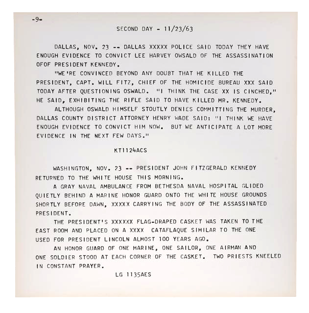 Andy Warhol Original Serigraph and Teletype from "Flash - November 22, 1963" Portfolio