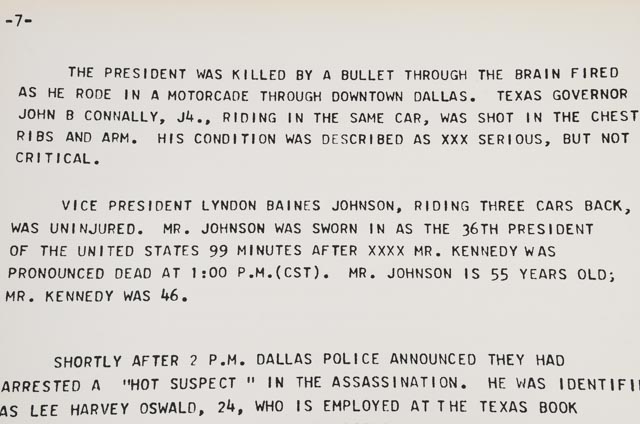 Andy Warhol Original Serigraph and Teletype from "Flash - November 22, 1963" Portfolio
