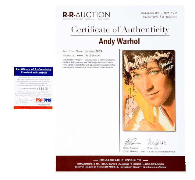 Original March 1980 "Interview" Magazine Signed by Andy Warhol