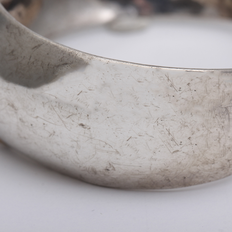 Sterling Silver Mother of Pearl Bangle Bracelet