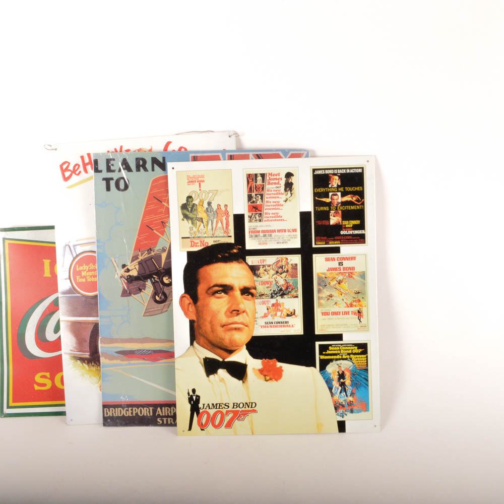 Collection of Reproduction Tin Advertising Signs