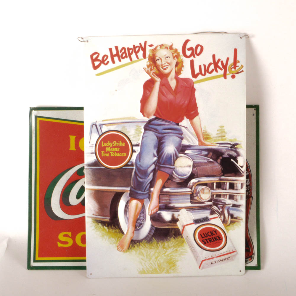 Collection of Reproduction Tin Advertising Signs