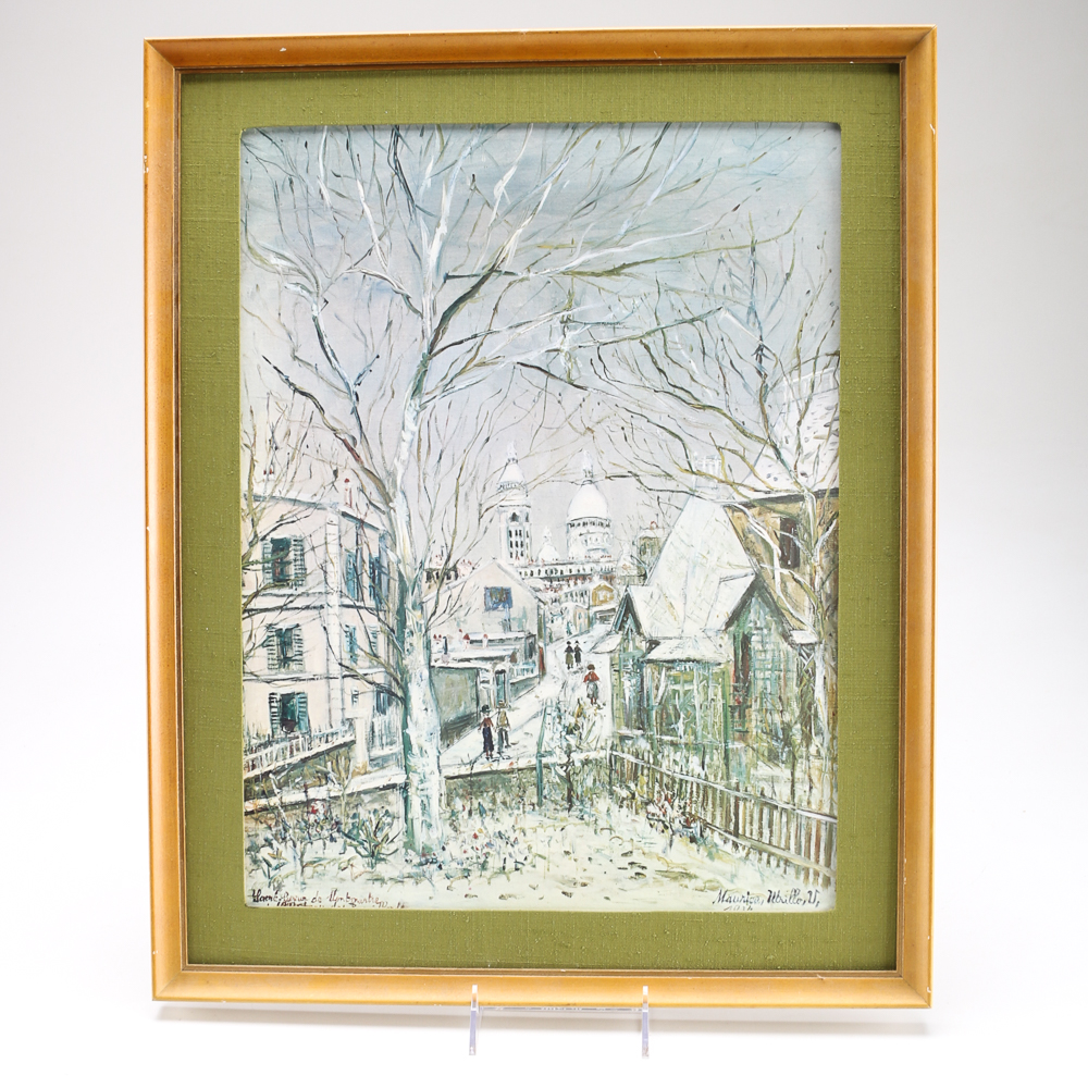 Maurice Utrillo Offset Lithograph "Sacré-Cœur de Montmartre"