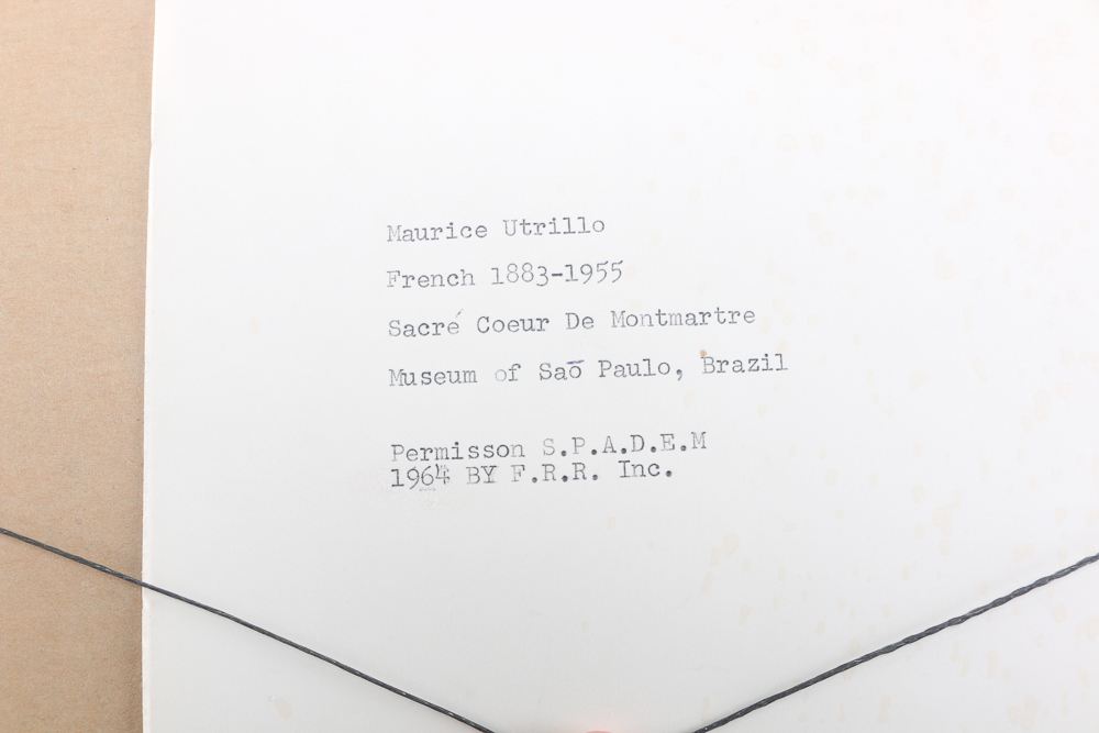 Maurice Utrillo Offset Lithograph "Sacré-Cœur de Montmartre"