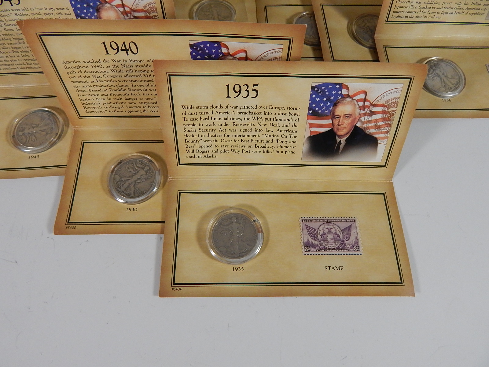 Historic Walking Liberty and Commemorative Stamp Collection