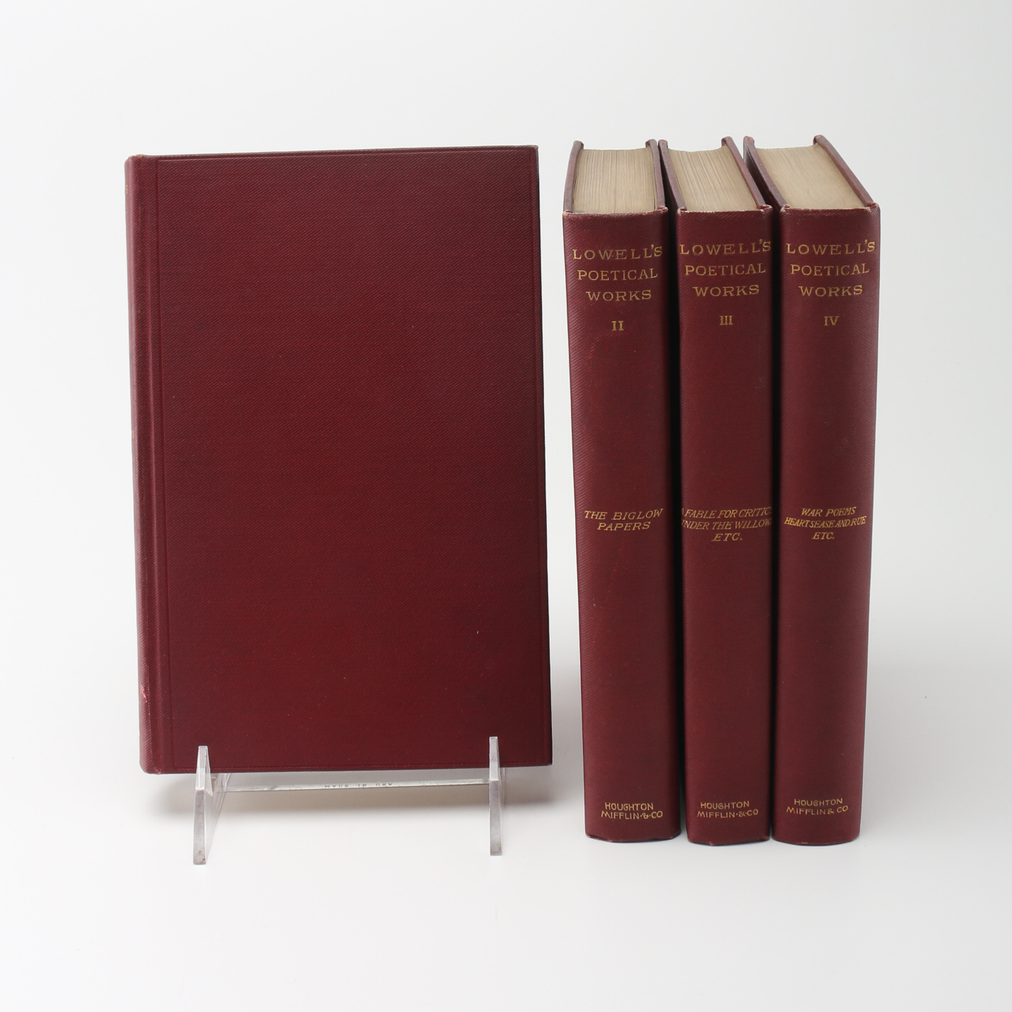 Four Volumes of "Lowell's Poetical Works"