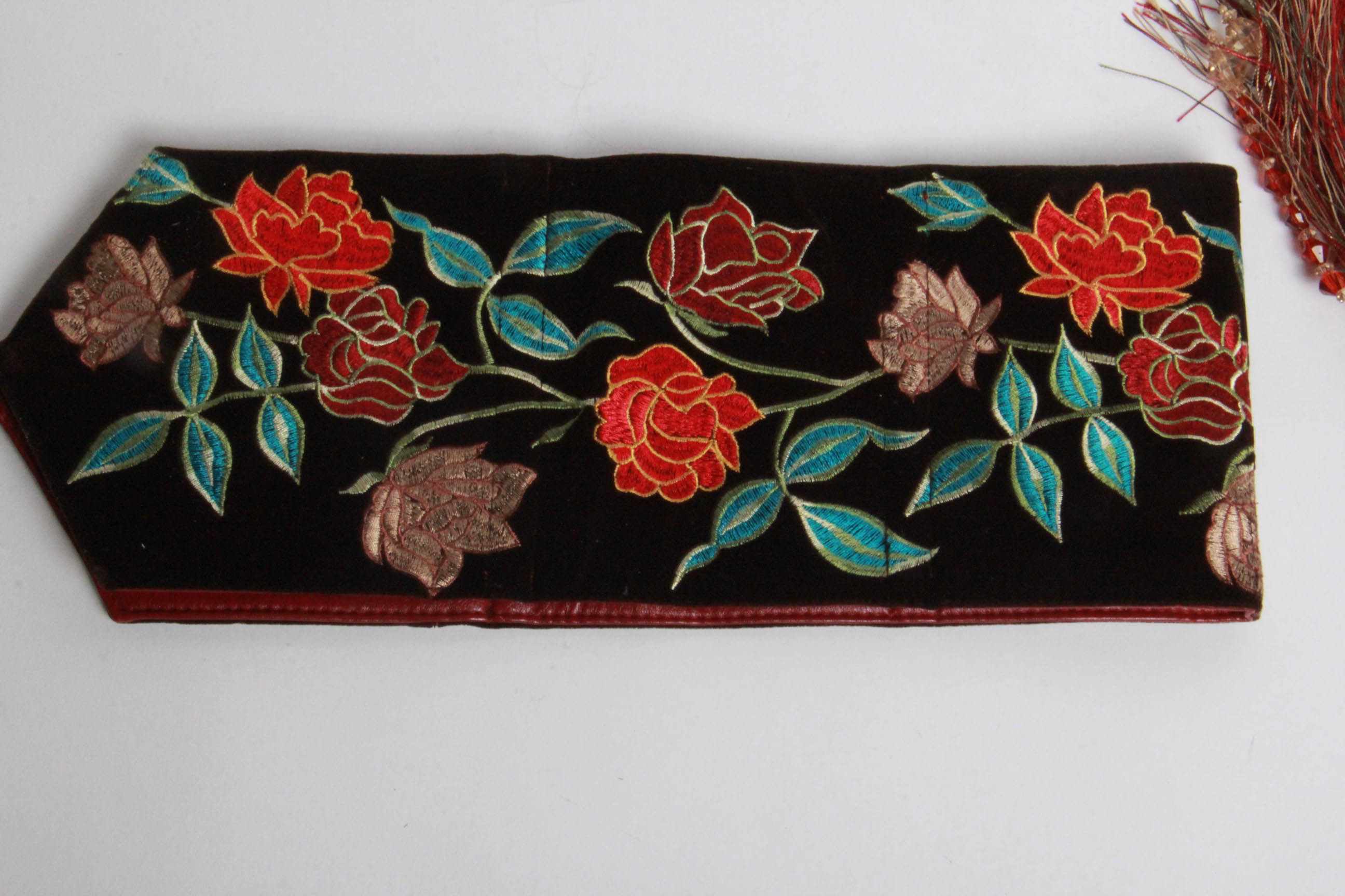 Tasseled Sash and a Vintage Clutch