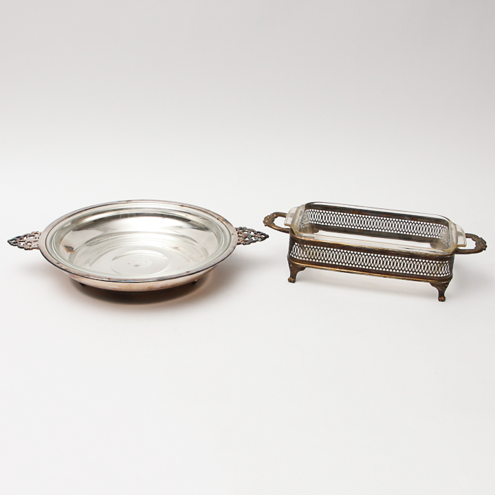 Vintage Silver Plated and Glass Serving Dishes