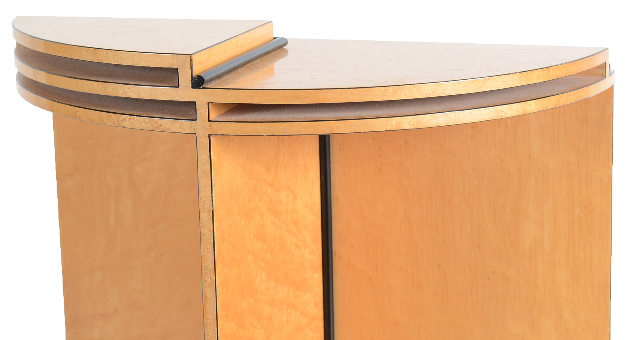 Signed Bird's-Eye Maple End Table By Designer Dick Wickman