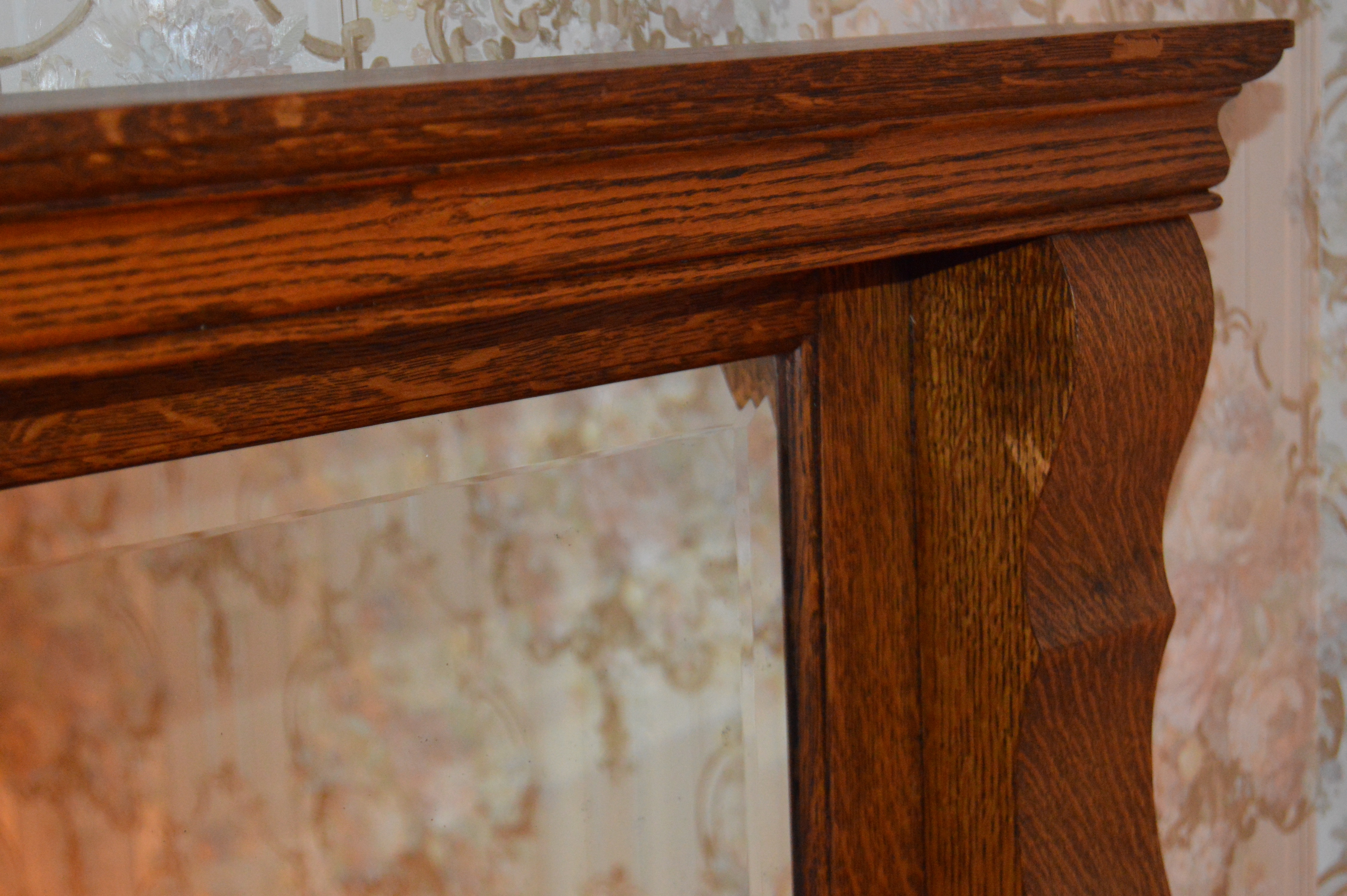 Antique American Empire Style Oak Sideboard, Circa 1910