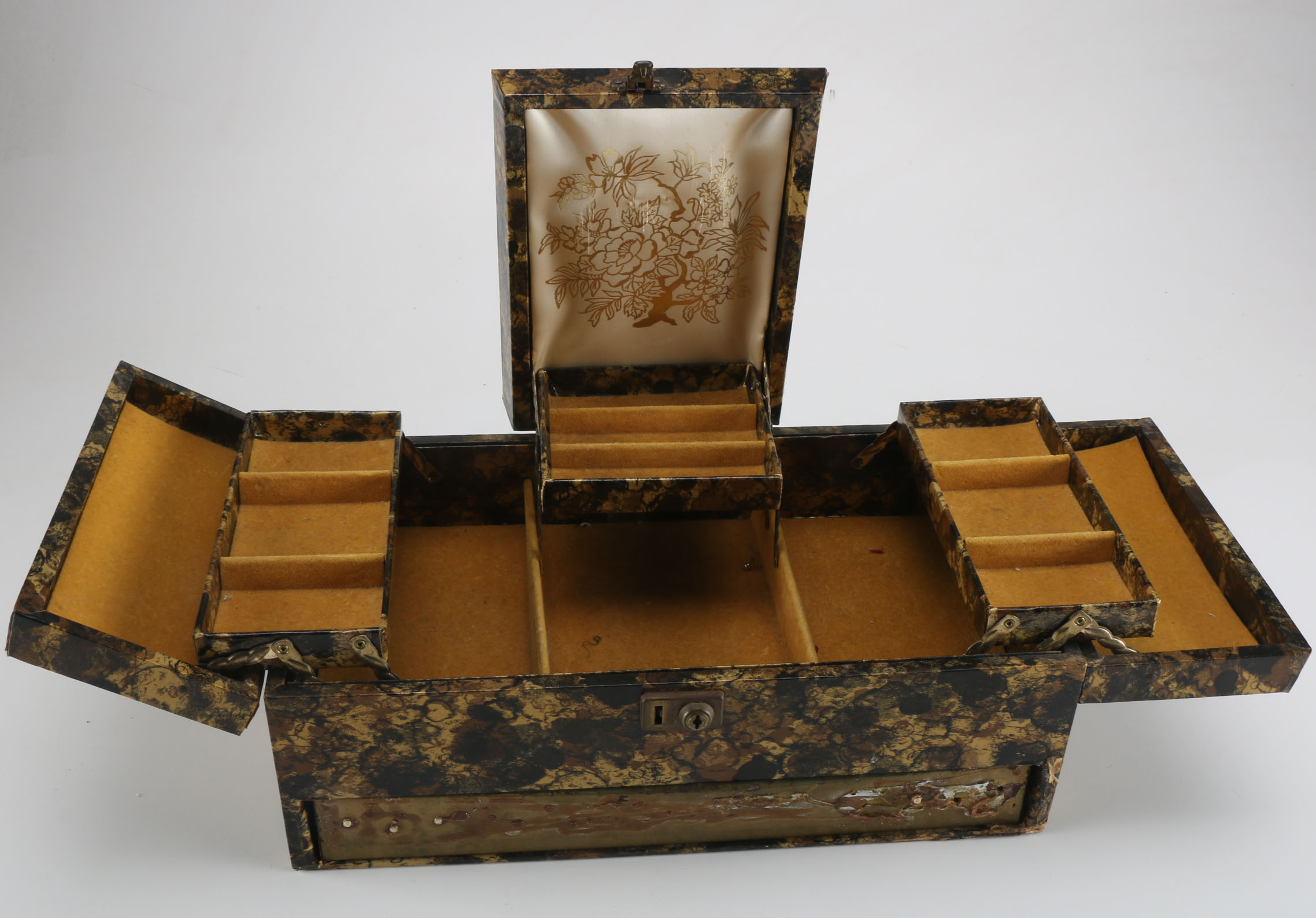 Jewelry Box with Assortment of Costume Jewelry