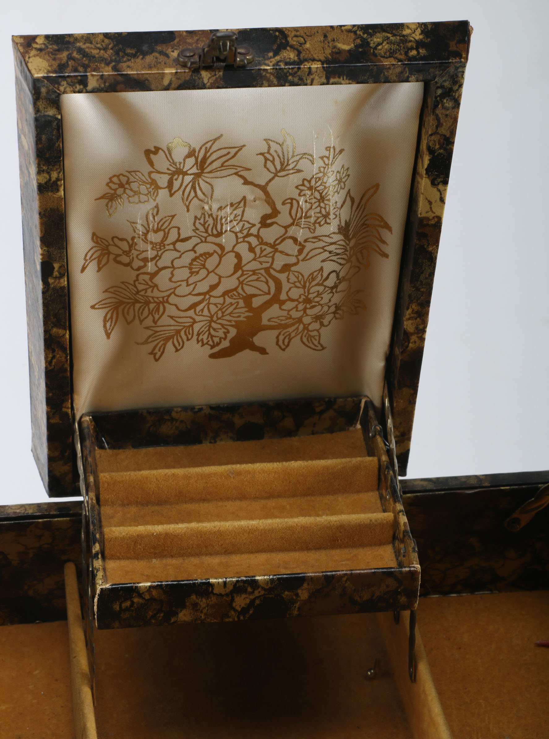 Jewelry Box with Assortment of Costume Jewelry