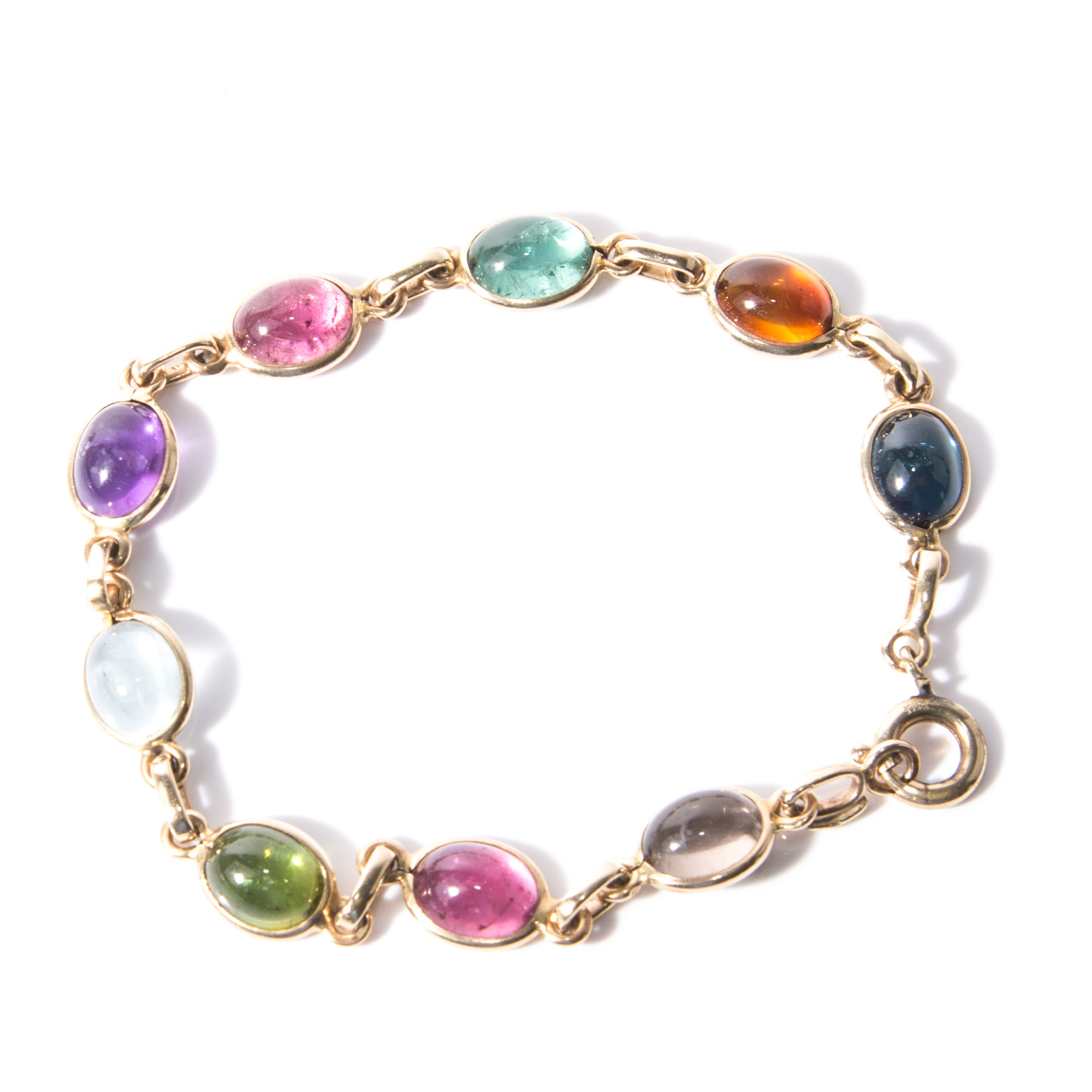 Multi-Gemstone Cabochon Bracelet