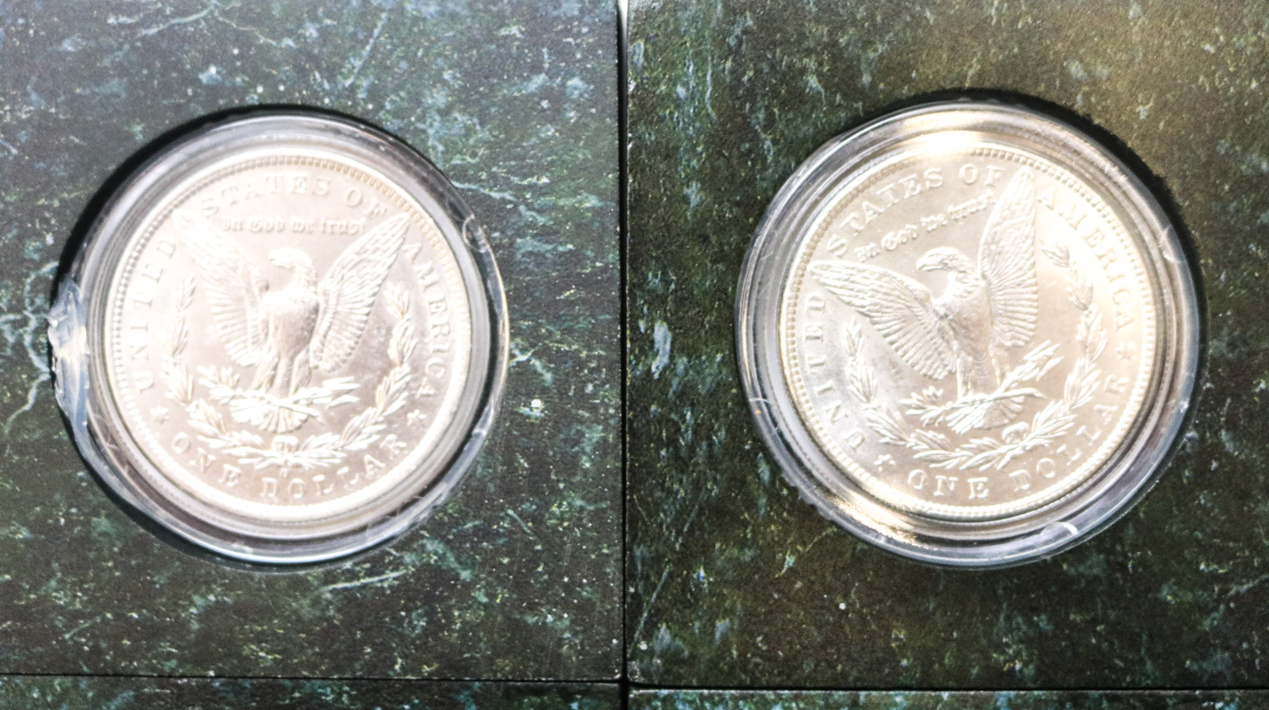 Collection of Sixteen Uncirculated Morgan Silver Dollars