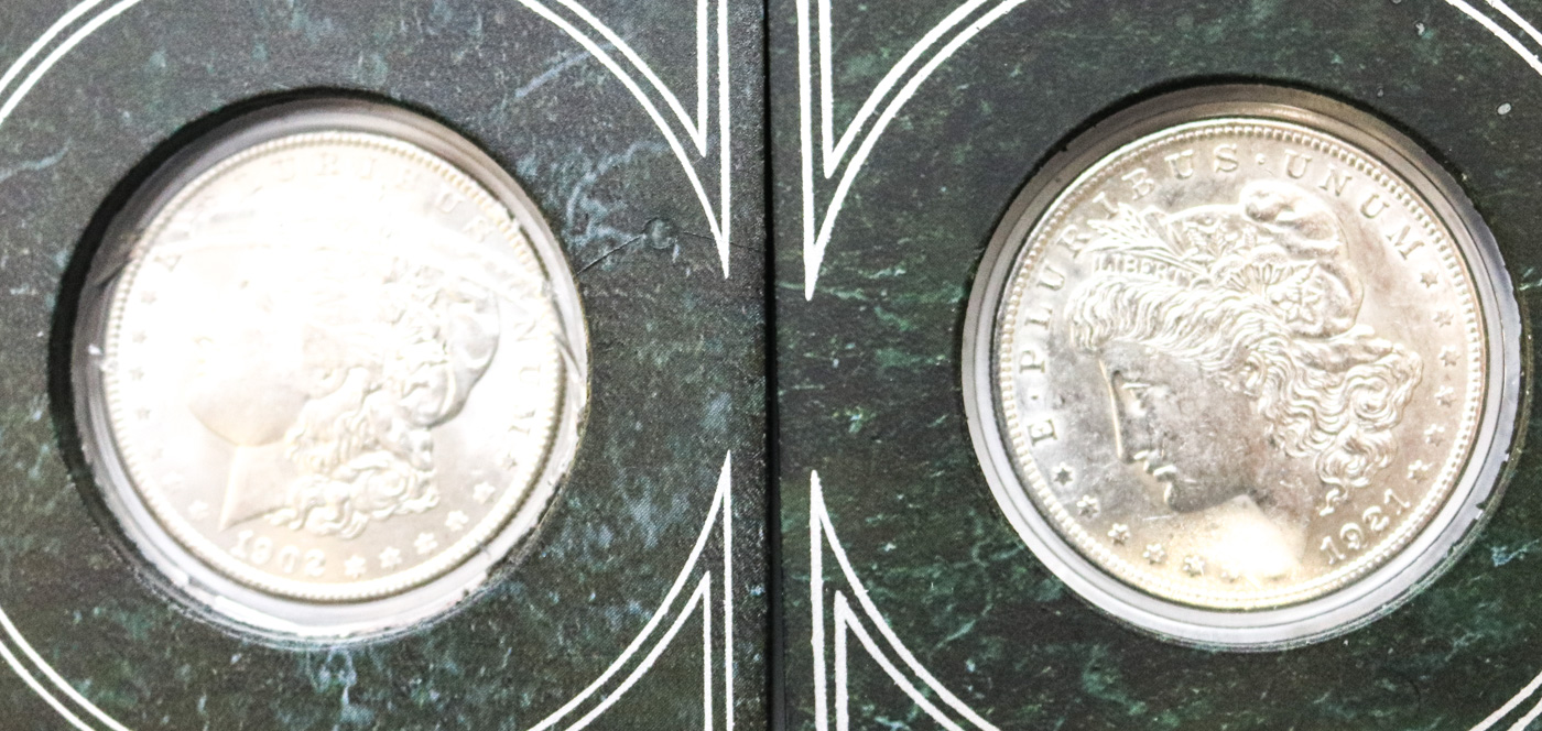 Collection of Sixteen Uncirculated Morgan Silver Dollars