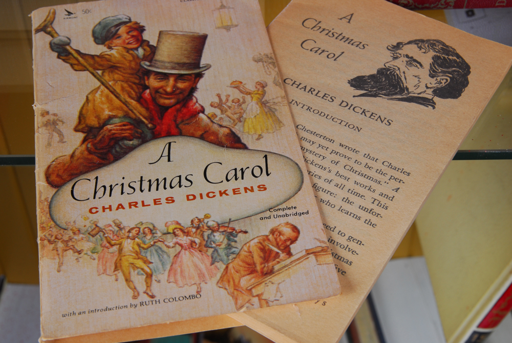 Vintage Books Including "A Christmas Carol" and "Hardy Boys"