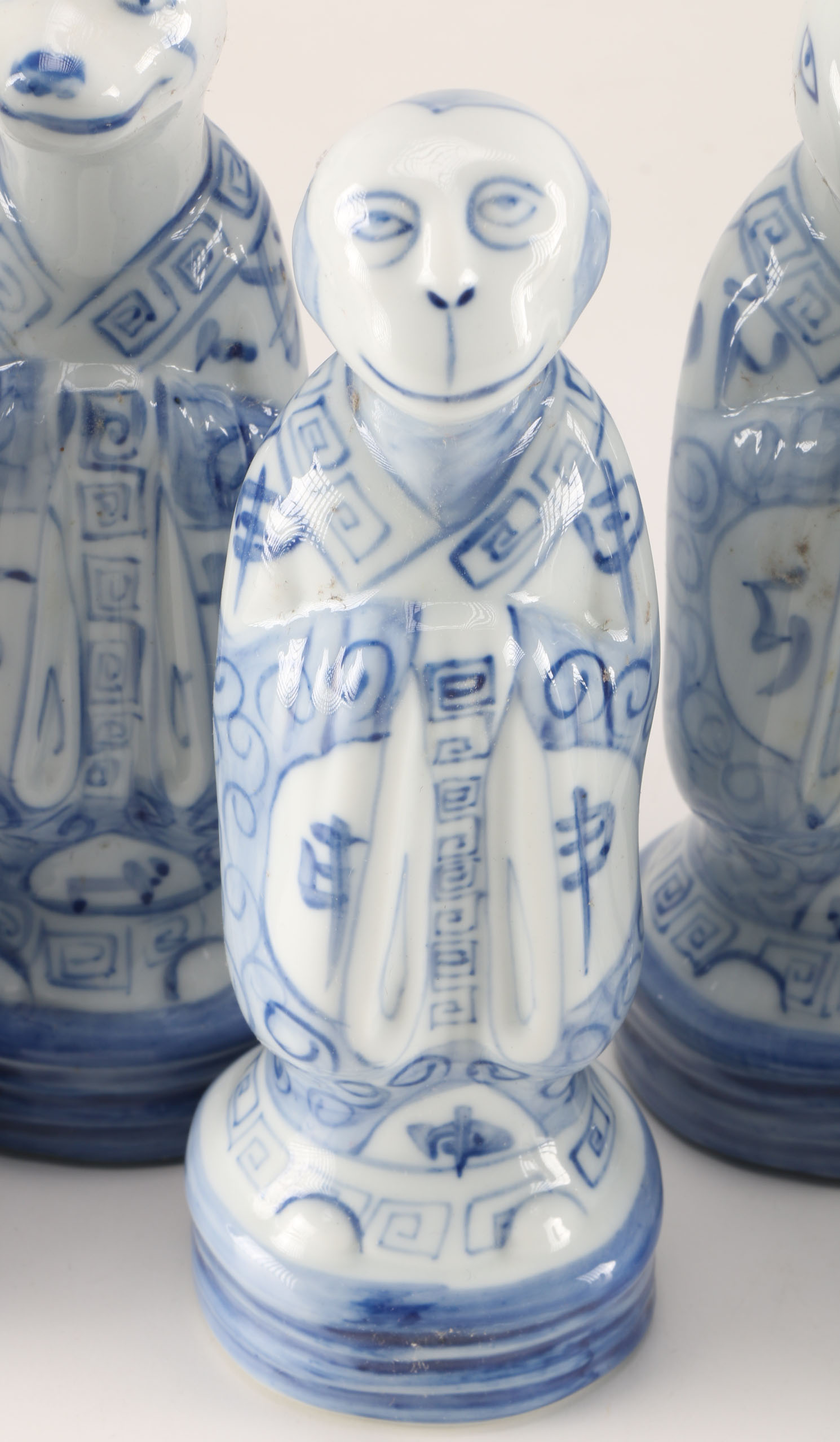 Chinese Blue and White Porcelain Animal Figurines