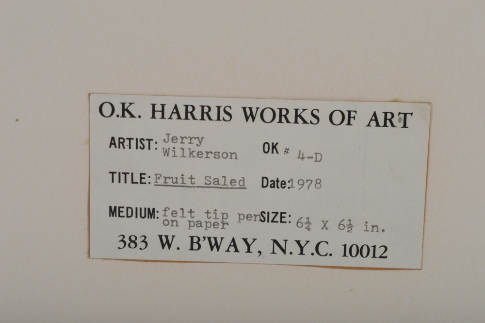 Jerry Wilkerson Pen and Ink Drawing "Fruit Salad"