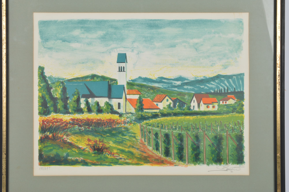 Jean Pierre Remond Limited Edition Lithograph Country Landscape