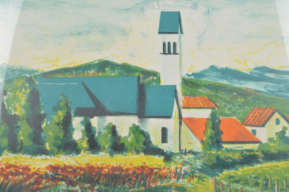 Jean Pierre Remond Limited Edition Lithograph Country Landscape