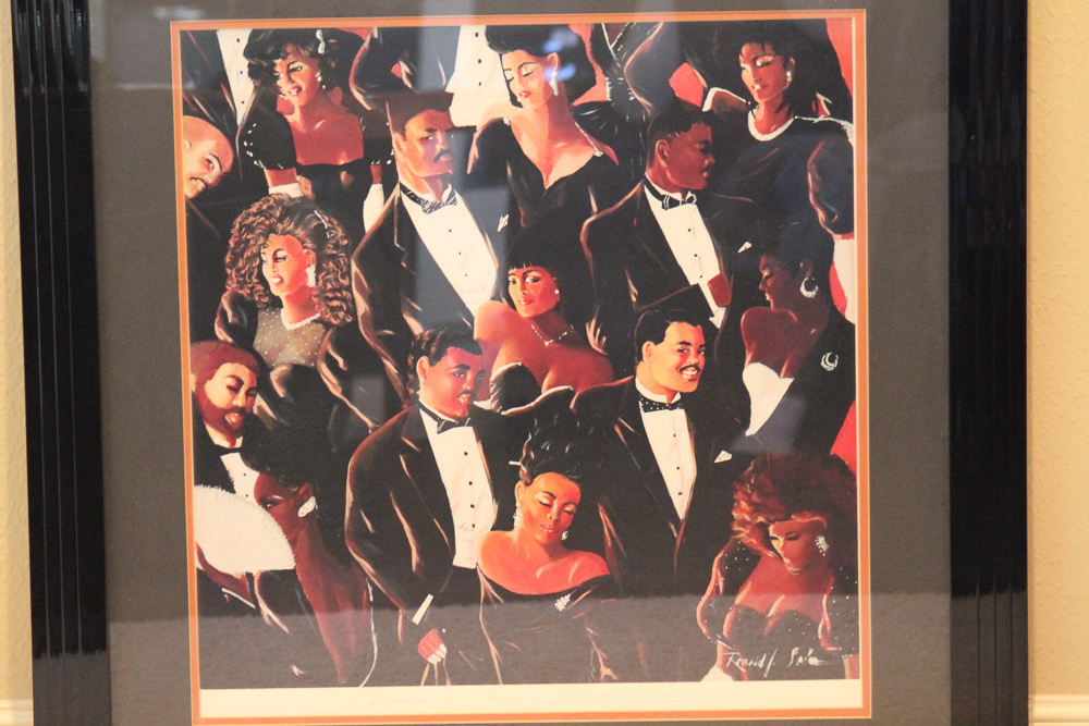 Ronald Saine Signed Lithograph "Champagne and Caviar"