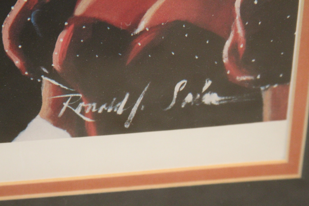 Ronald Saine Signed Lithograph "Champagne and Caviar"