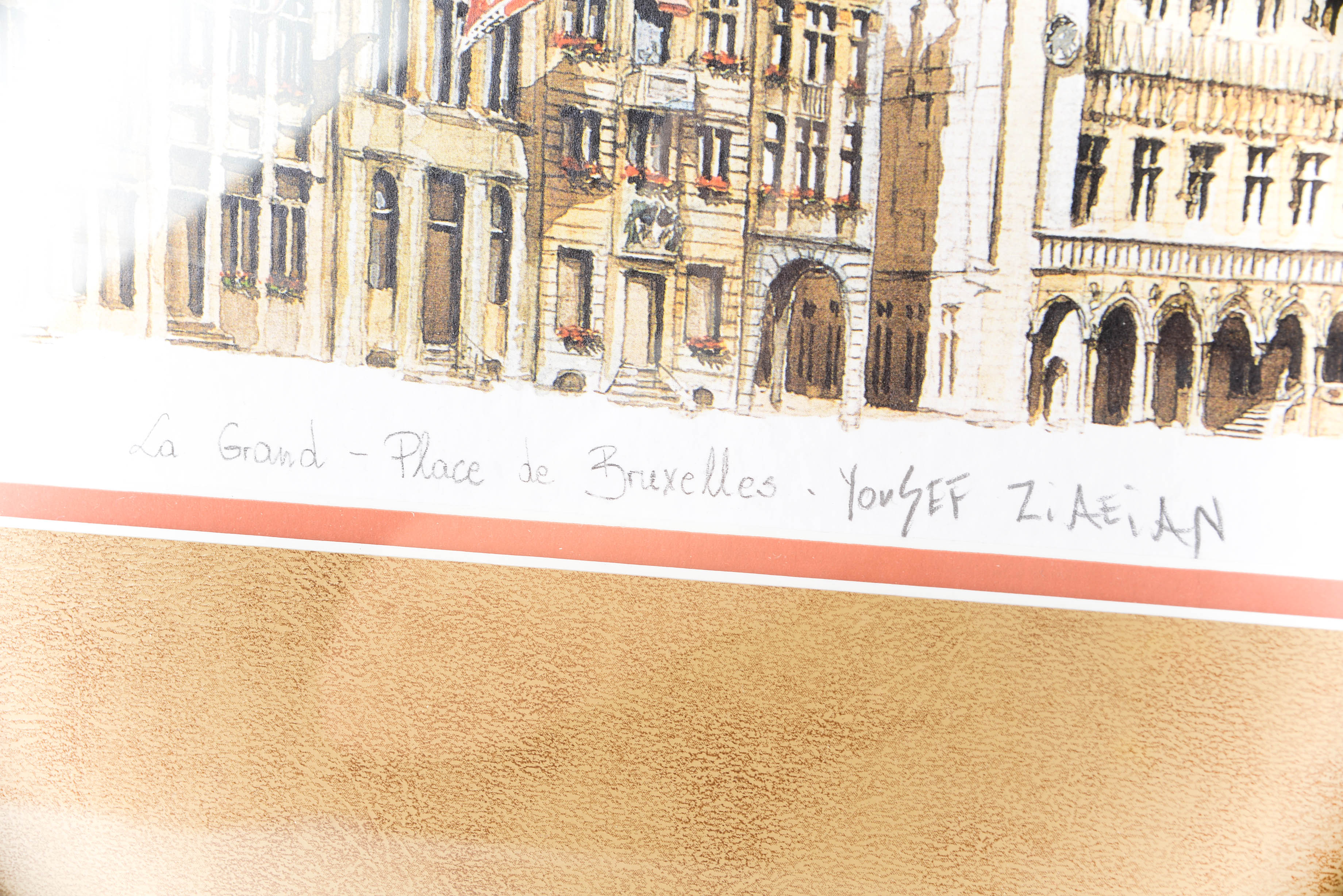 Original Watercolor "La Grand -Place de Bruxelles" by Ziaeian