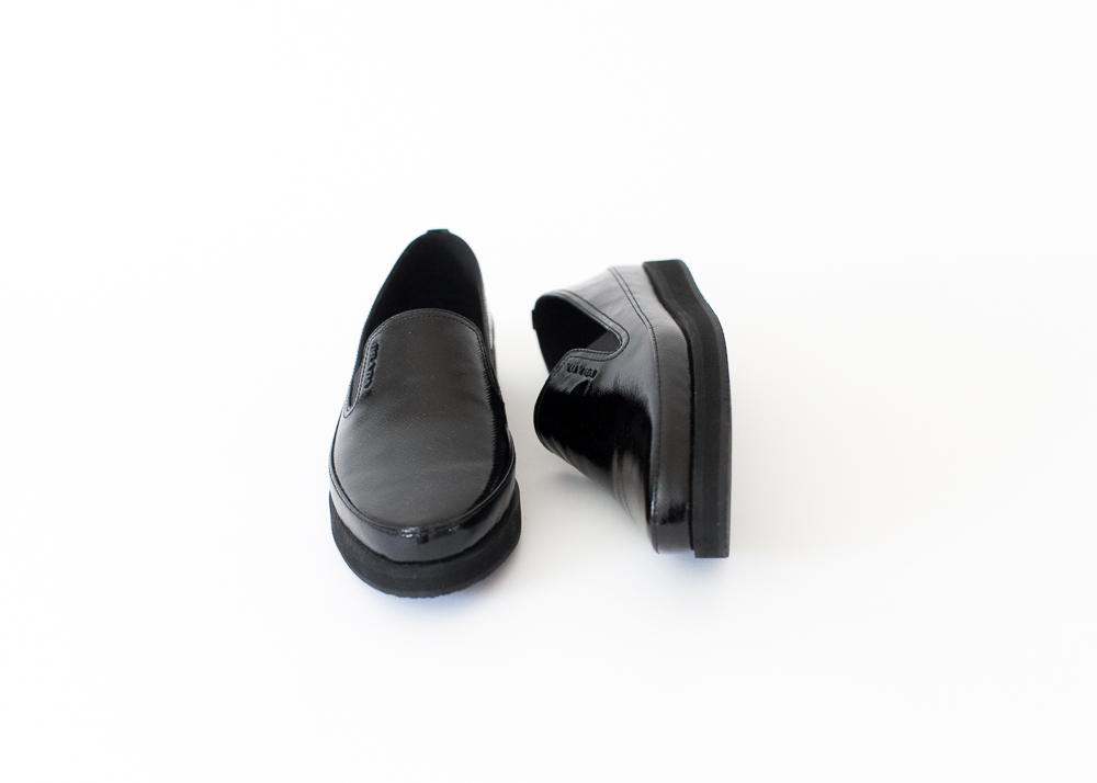 Women's Prada Linea Rossa Patent Saffiano Platform Slip-Ons