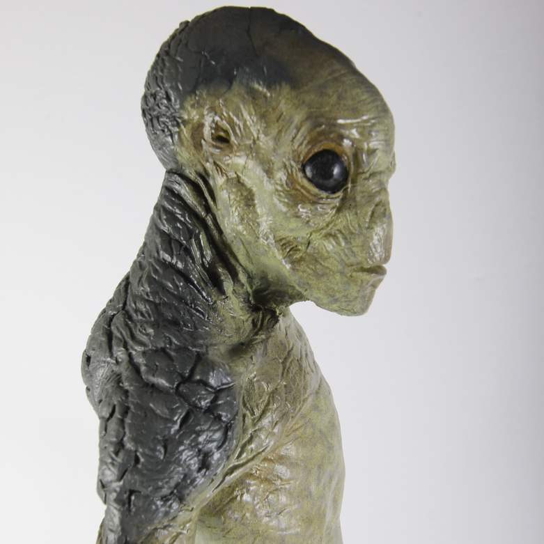 X-Files Alien Figurine and Book Titled "UFO...Contact From The Pleiades, Volume I"