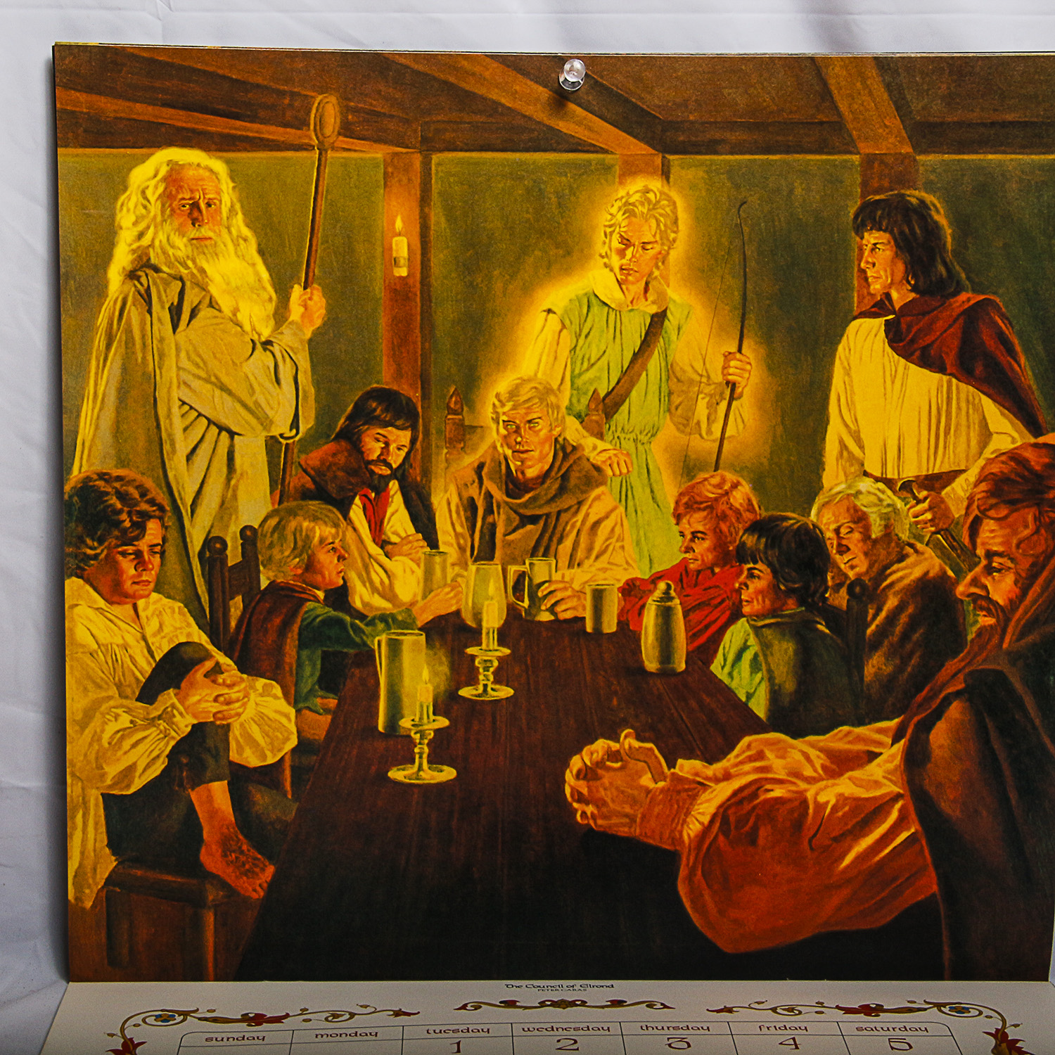 Vintage 1980 J.R.R. Tolkien Calendar