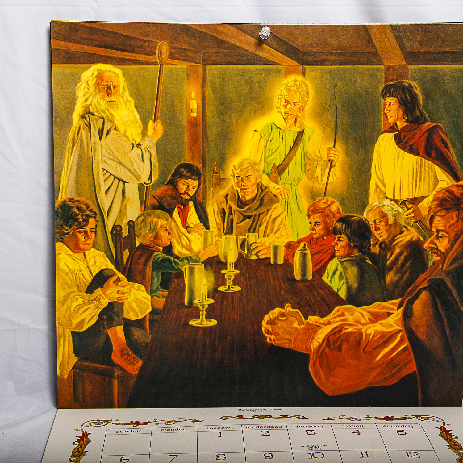 Vintage 1980 J.R.R. Tolkien Calendar