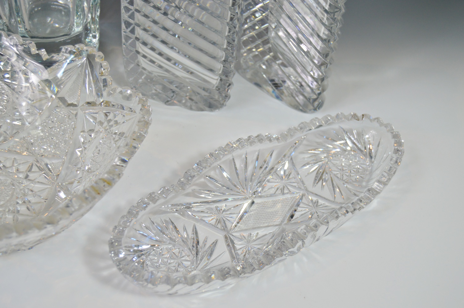 Vintage and Modern Glassware with Cut Glass