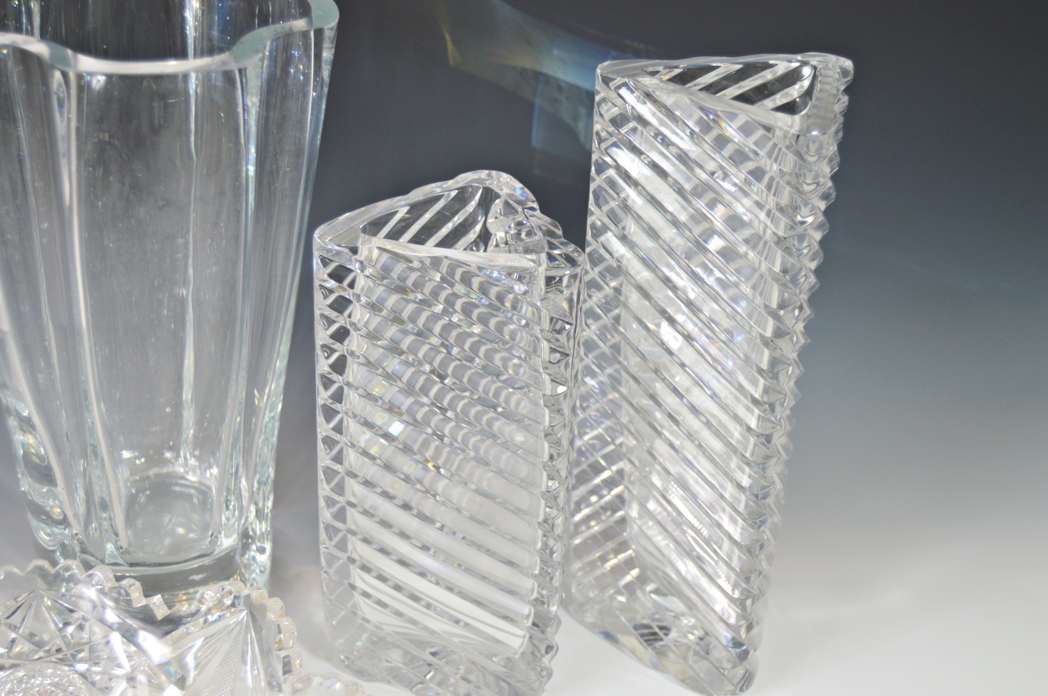 Vintage and Modern Glassware with Cut Glass