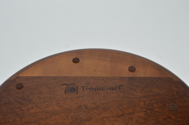 Tropic-art Rosewood Tray with Bowls and Modern Wood Trays