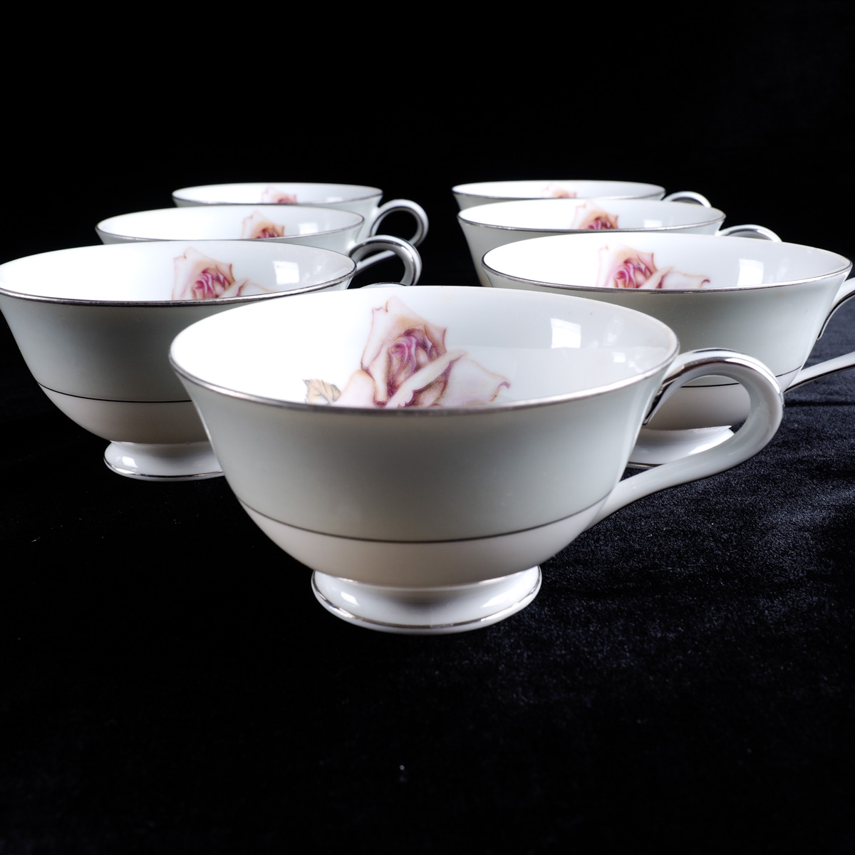 Halsey "Damask Rose" Japanese China Dinner Service