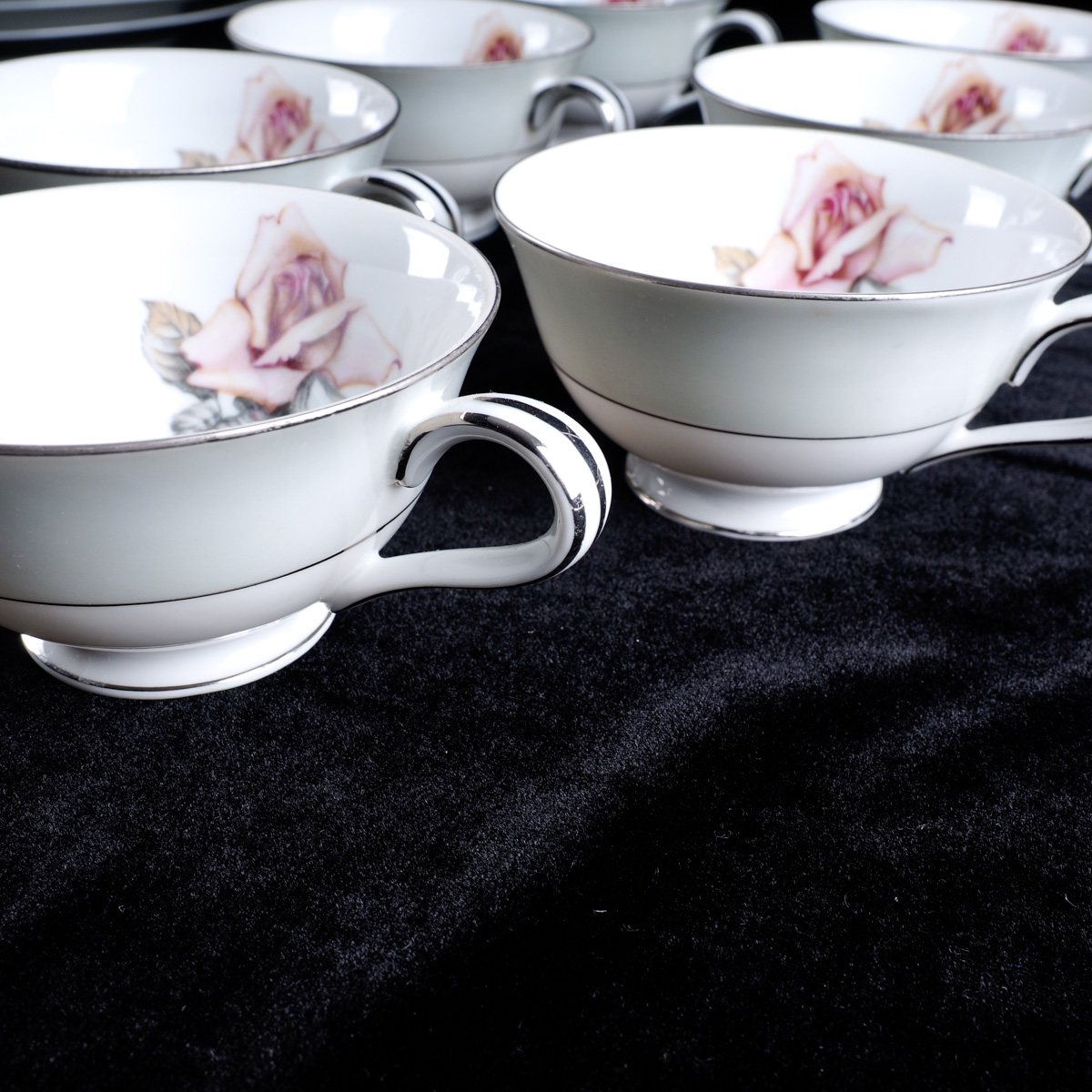 Halsey "Damask Rose" Japanese China Dinner Service