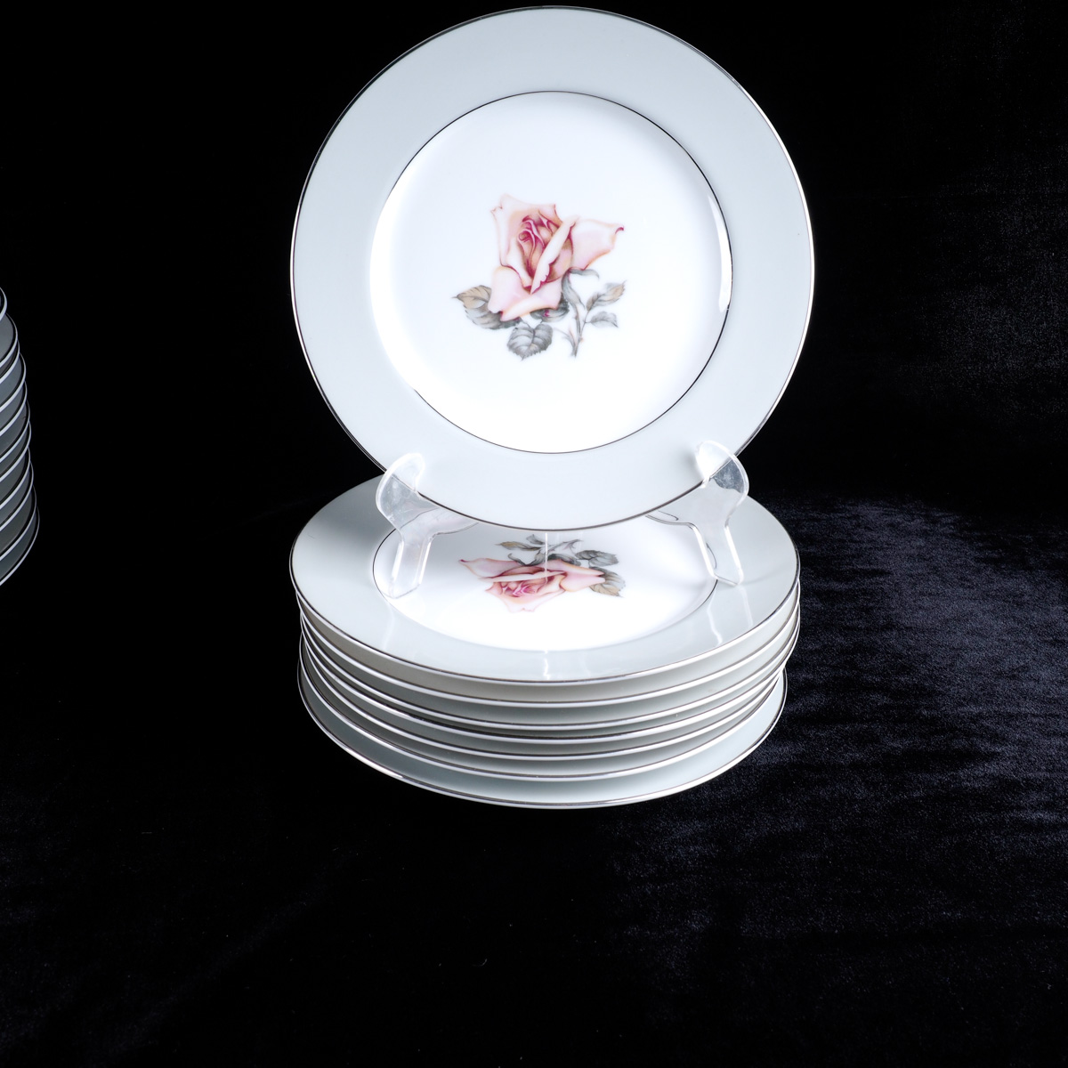 Halsey "Damask Rose" Japanese China Dinner Service