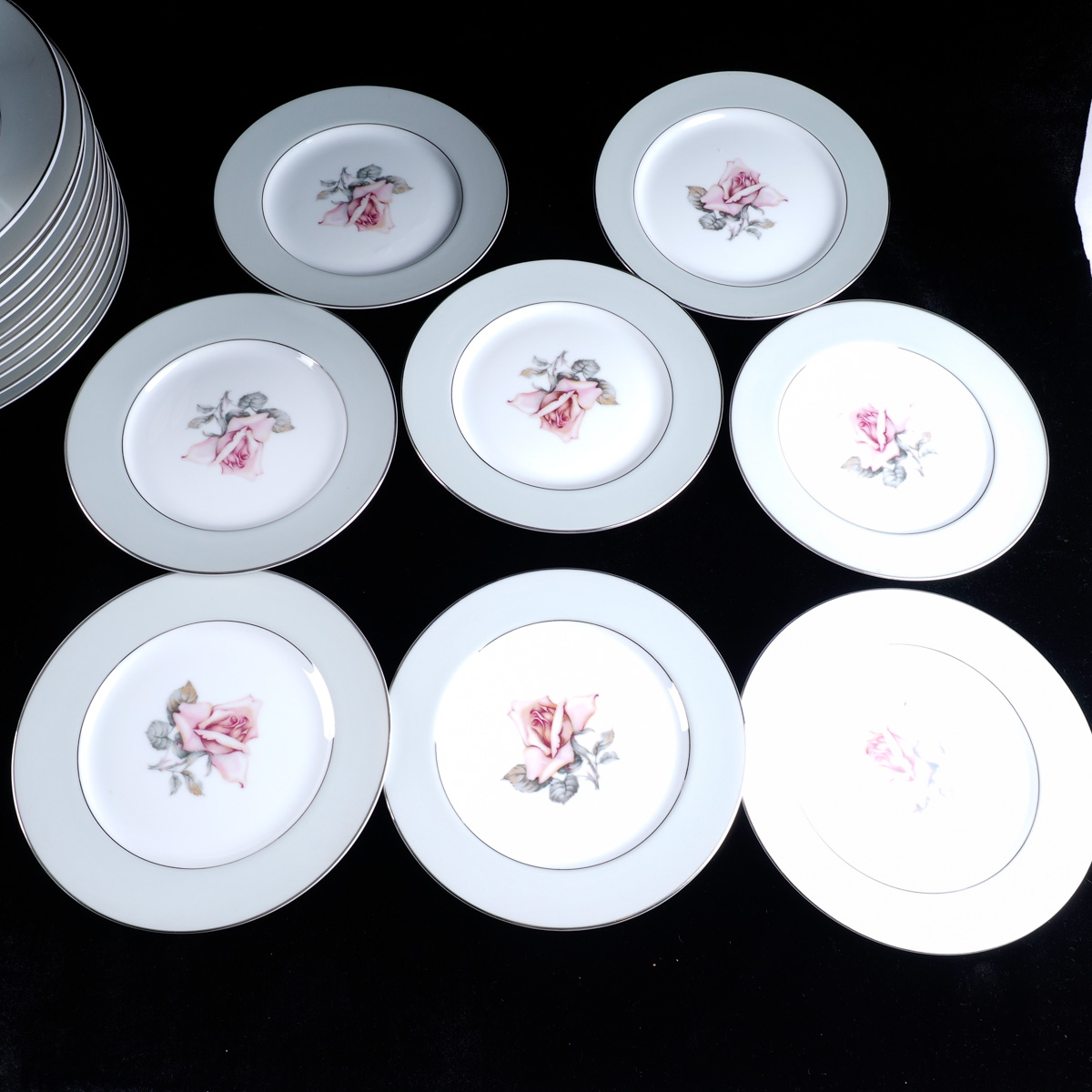 Halsey "Damask Rose" Japanese China Dinner Service