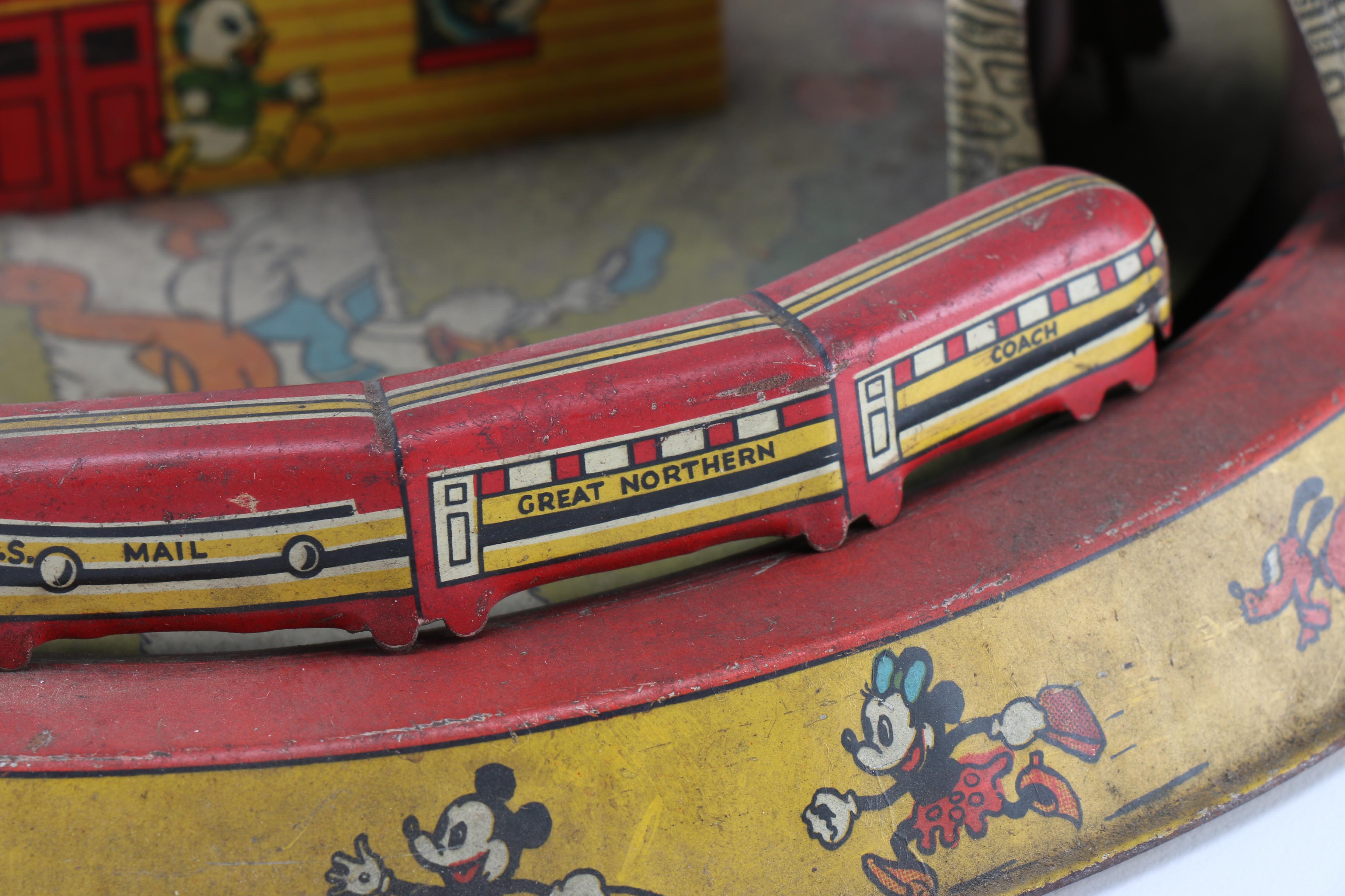 1950s Marx Tin Mickey Mouse Express Train Toy