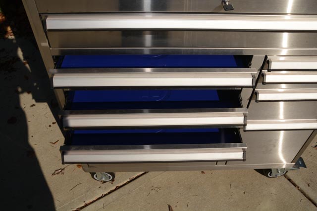 Kobalt Stainless Steel Rolling Tool Cart and Tool Chest Combo