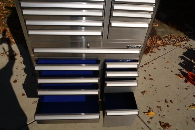 Kobalt Stainless Steel Rolling Tool Cart and Tool Chest Combo