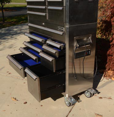 Kobalt Stainless Steel Rolling Tool Cart and Tool Chest Combo