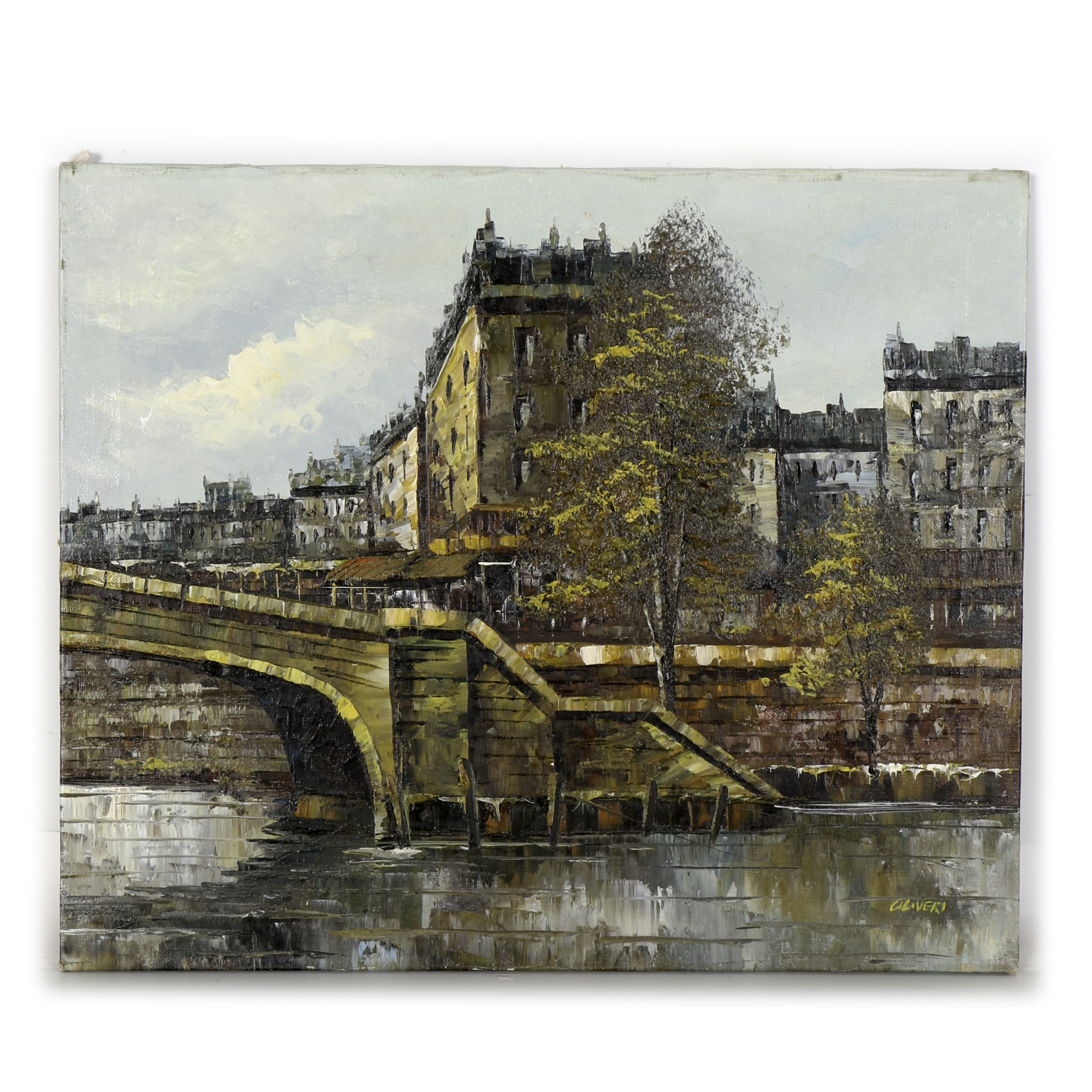 Joseph Oliveri Original Oil Painting on Canvas European Cityscape