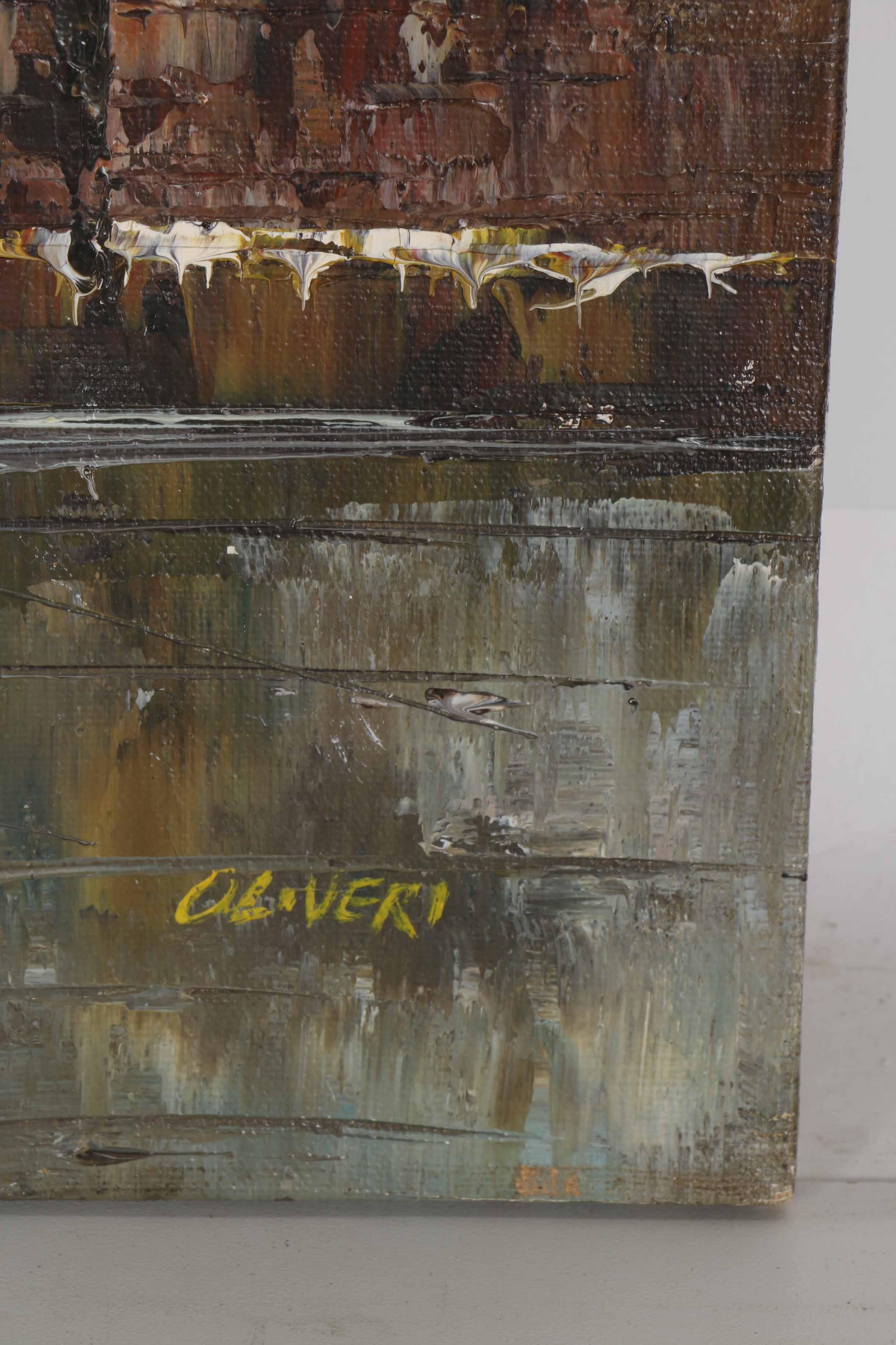 Joseph Oliveri Original Oil Painting on Canvas European Cityscape